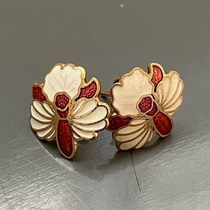 Vintage orchid earrings